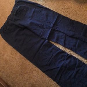 Drawstring Navy New York and Company Linen pants
